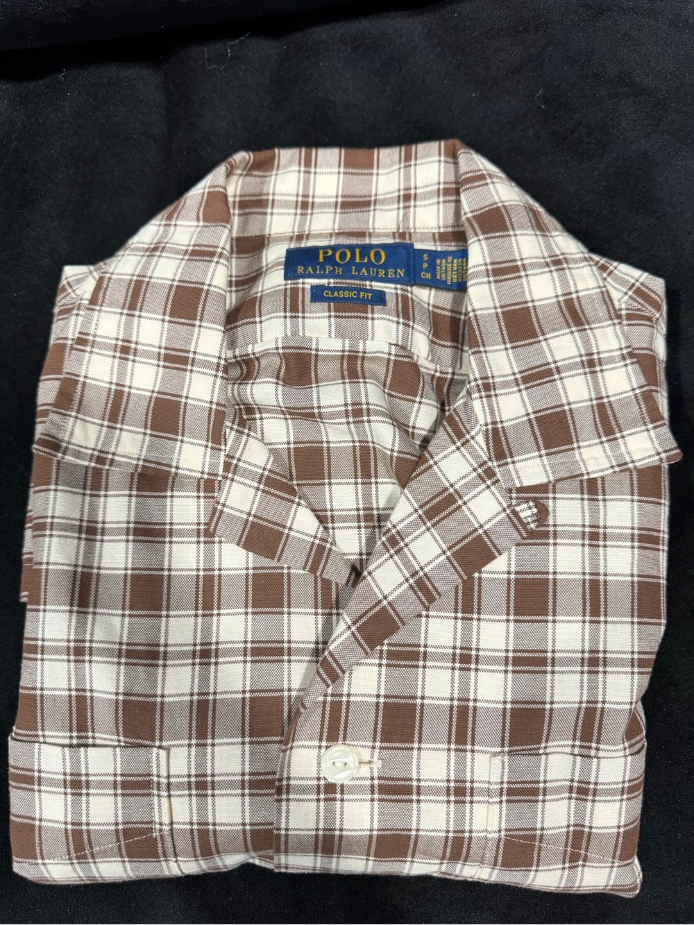 Polo by Ralph Lauren Brown and Cream Plaid Classic Fit Shirt